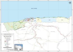 Mapa de carreteras del estado La Guaira