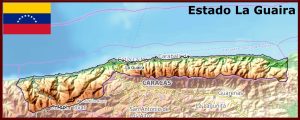 Mapa f&iacute;sico del estado La Guaira