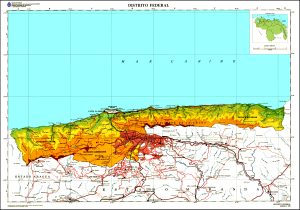 Mapa topogr&aacute;fico del Distrito Federal de Venezuela 1994 .