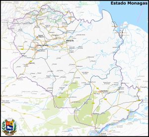 Mapa del estado Monagas