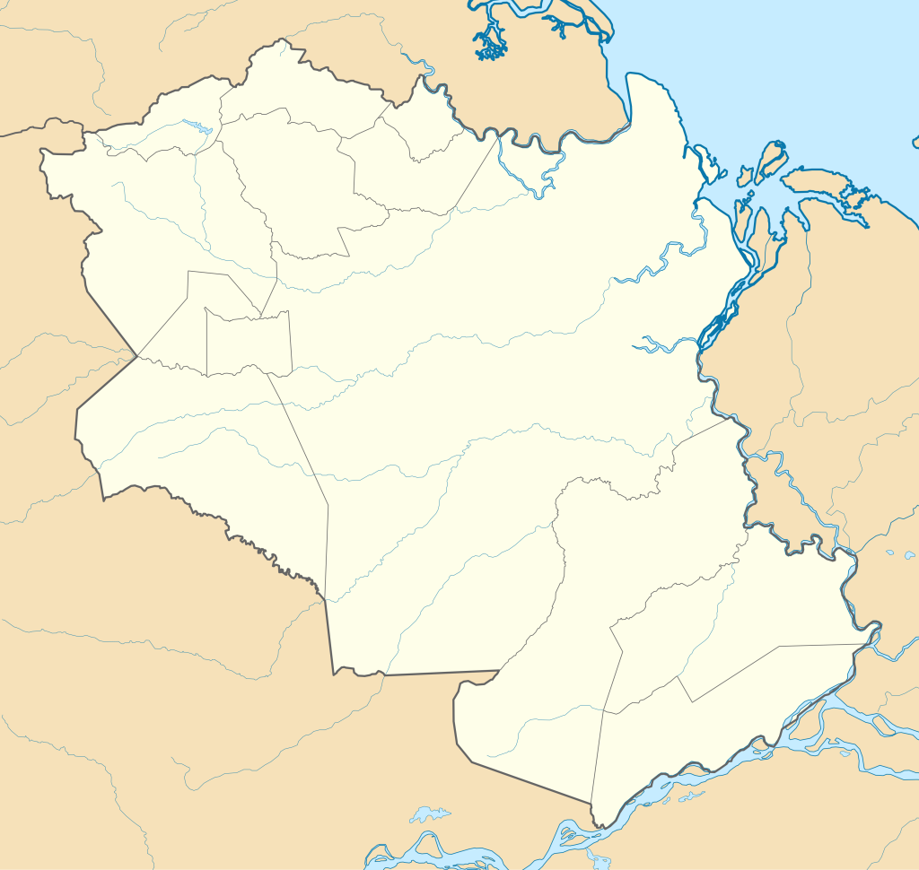 Mapa mudo del estado Monagas.