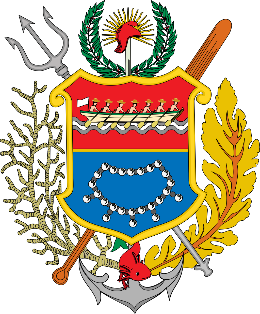 Escudo del estado Nueva Esparta.