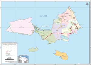 Mapa de carreteras del estado Nueva Esparta