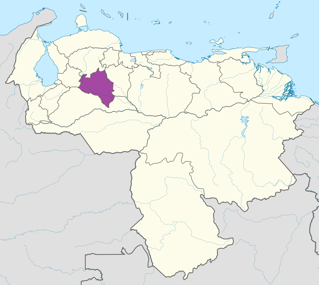 Mapa de ubicaci&oacute;n del estado Nueva Esparta en Venezuela.