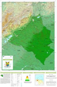 Mapa topogr&aacute;fico del estado Portuguesa.
