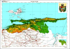 Mapa topográfico del estado Sucre (Venezuela). Mapa topográfico del estado Sucre (Venezuela).