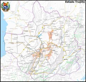 Mapa del estado Trujillo