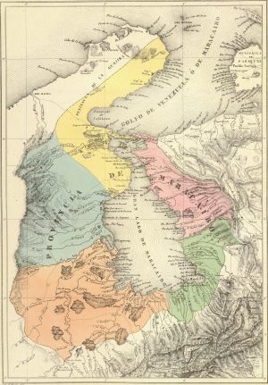 Mapa de la Provincia de Maracaibo en el a&ntilde;o 1840
