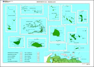 Mapa de las dependencias federales de Venezuela