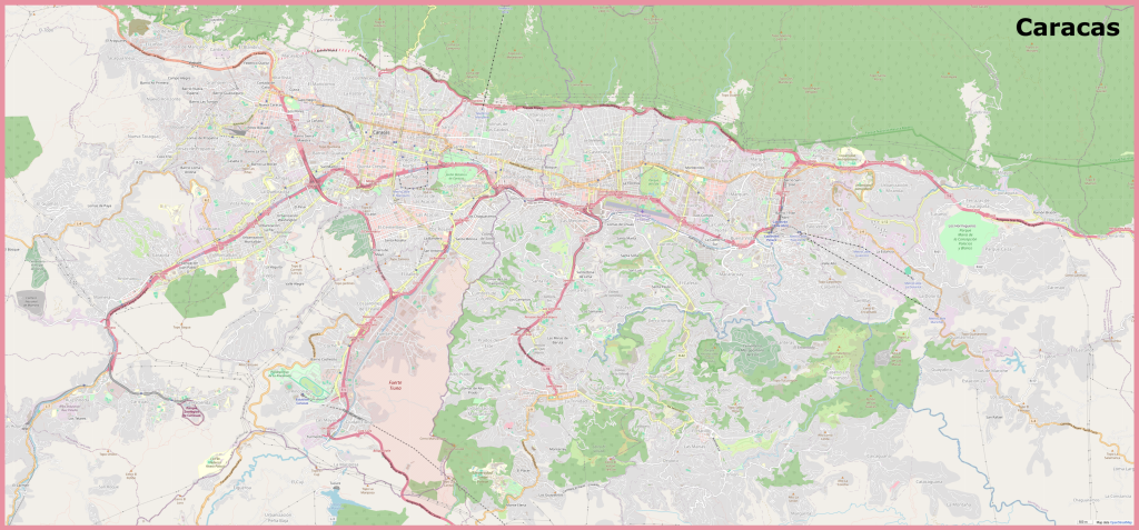 Plano de la ciudad de Caracas.
