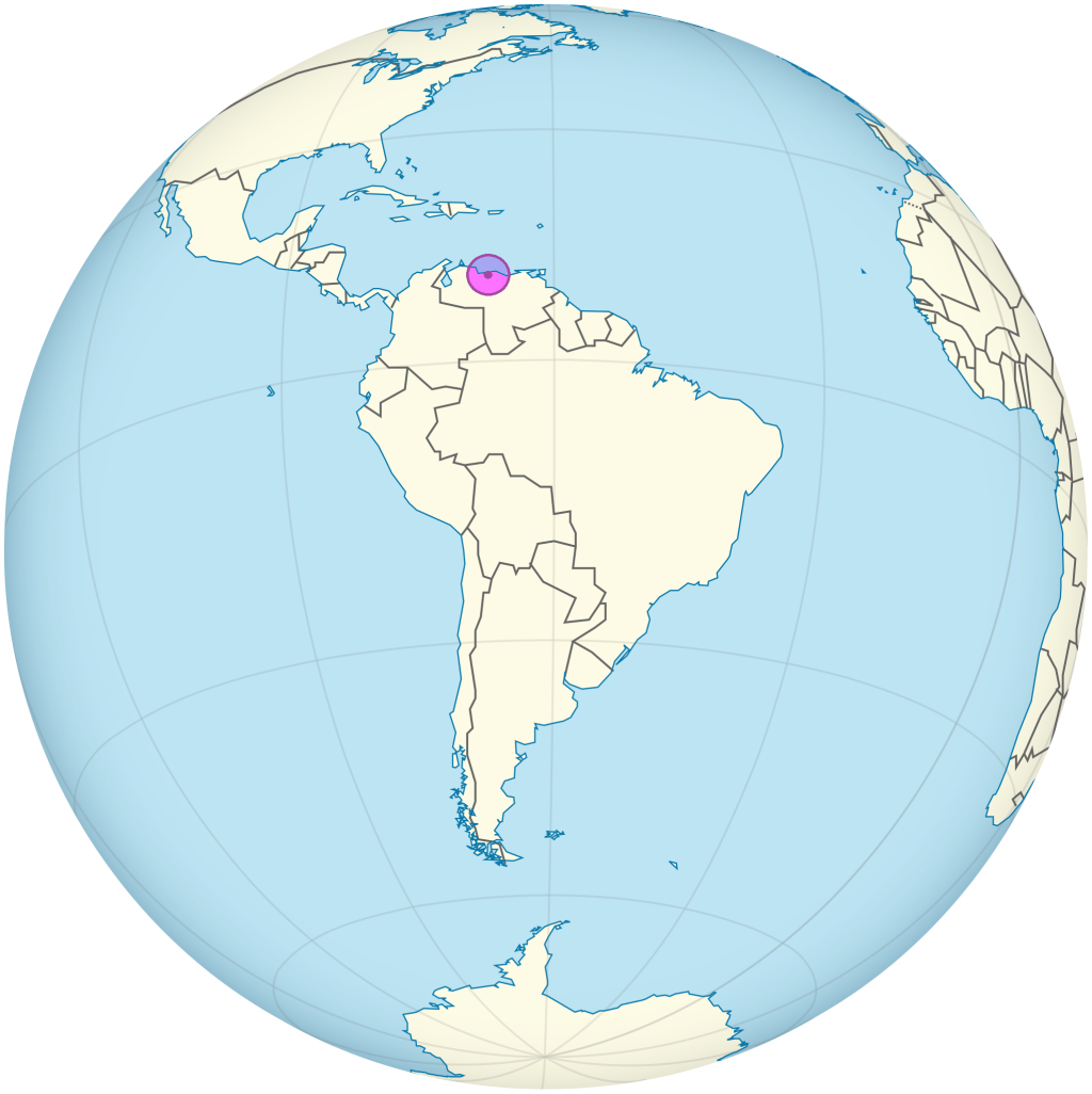 Mapa de ubicaci&oacute;n de la ciudad de Caracas.
