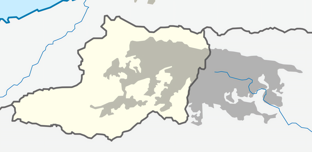 Mapa mudo del Distrito Capital (Venezuela).