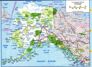 Mapa de carreteras del estado de Alaska