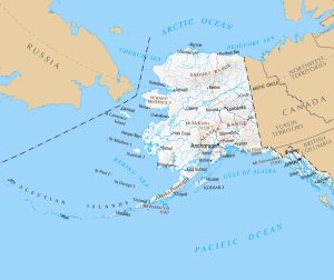 Mapa de relieve sombreado de Alaska. Mapa de relieve sombreado de Alaska.