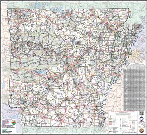 Mapa de Arkansas.