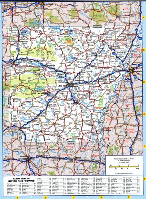 Mapa de carreteras del estado de Arkansas