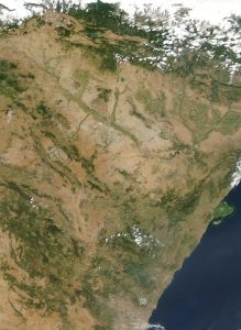 Imagen satélite de Aragón.