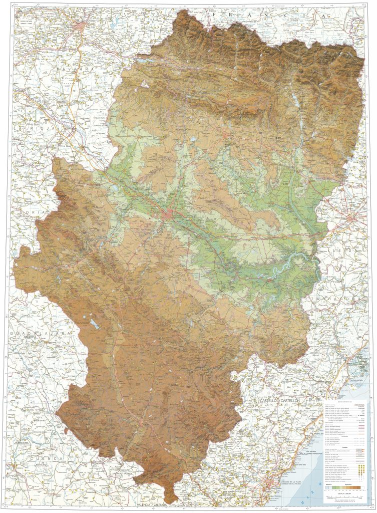 Mapa de Aragón.