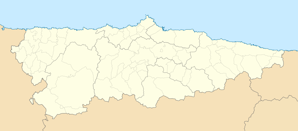 Mapa mudo de Asturias.