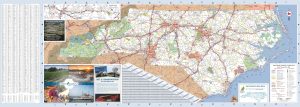 Mapa de carreteras del estado de Carolina del Norte