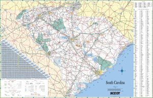 Mapa de Carolina del Sur.