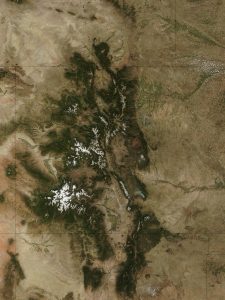 Imagen satelital de Colorado.