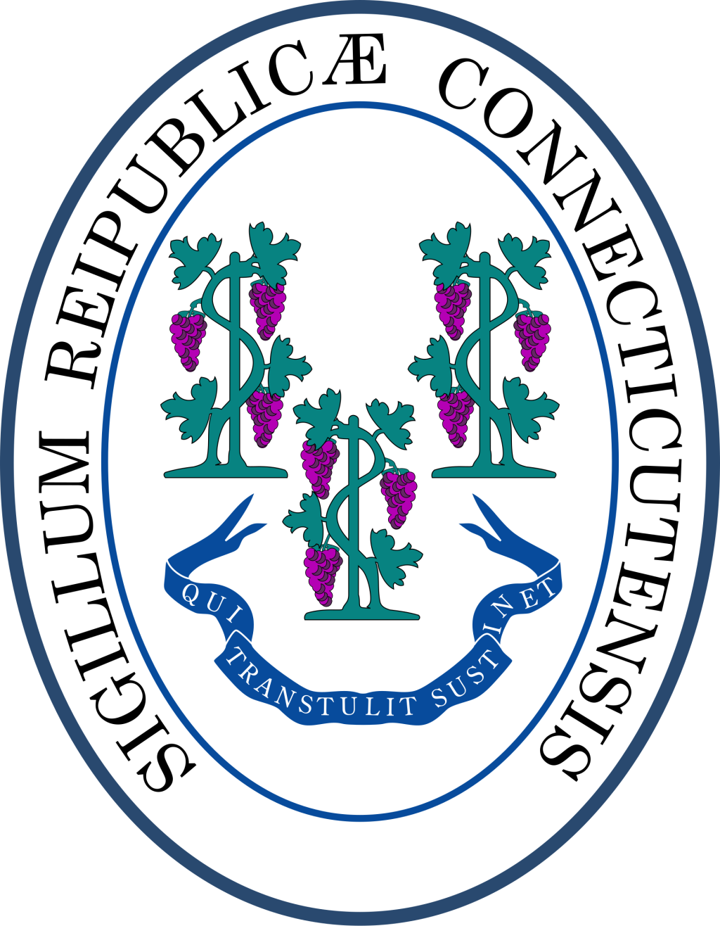 Gran sello del estado de Connecticut.