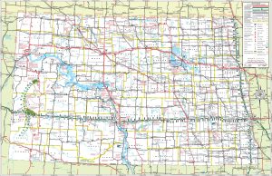 Mapa de Dakota del Norte.