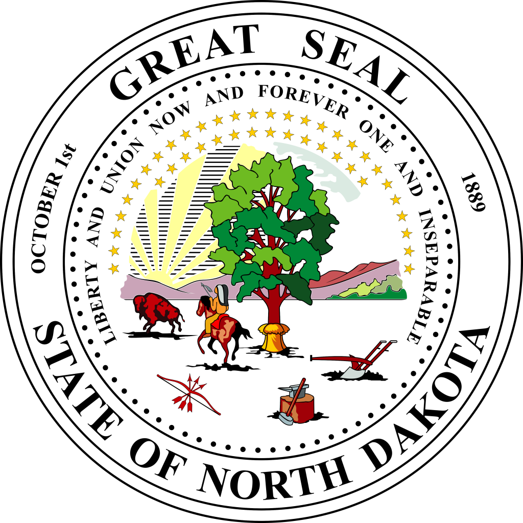 Gran sello del estado de Dakota del Norte.