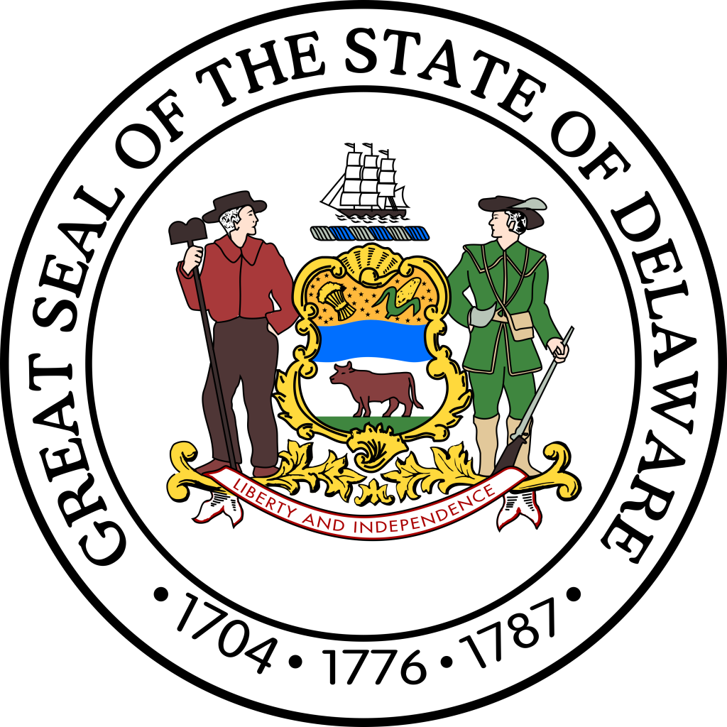 Gran sello del estado de Delaware.