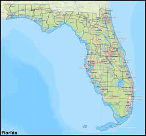 Mapa del estado de Florida