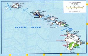 Mapa del estado de Haw&aacute;i