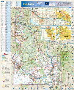Mapa de Idaho.