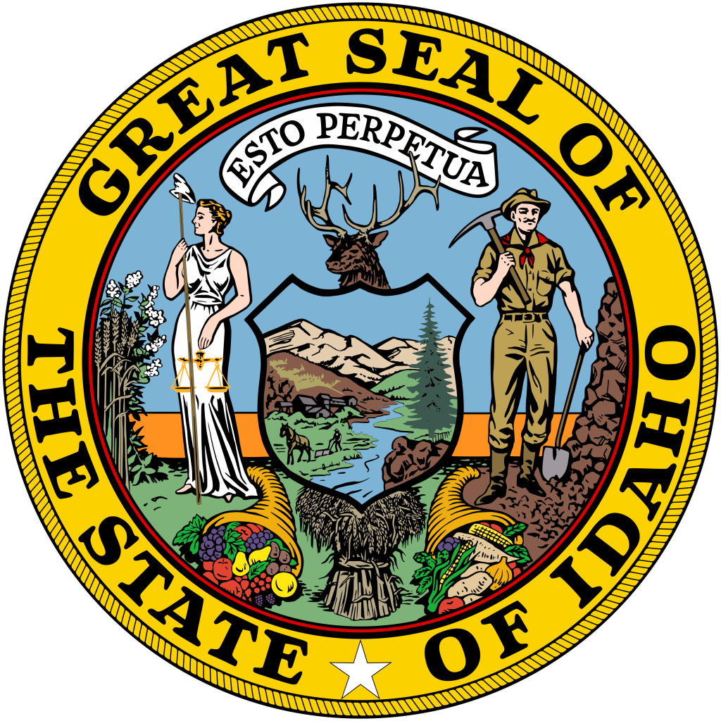 Gran sello del estado de Idaho.