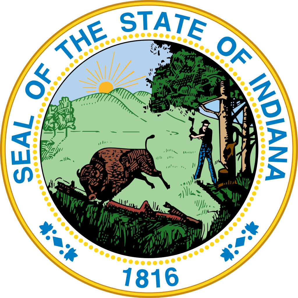 Sello del estado de Indiana.