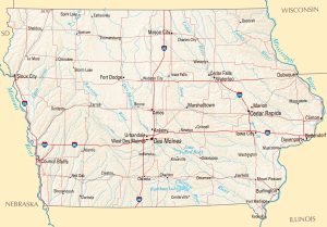 Mapa de relieve sombreado de Iowa. Mapa de relieve sombreado de Iowa.
