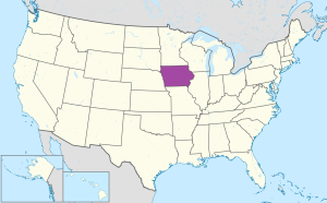 &iquest;D&oacute;nde se encuentra el estado de Iowa?
