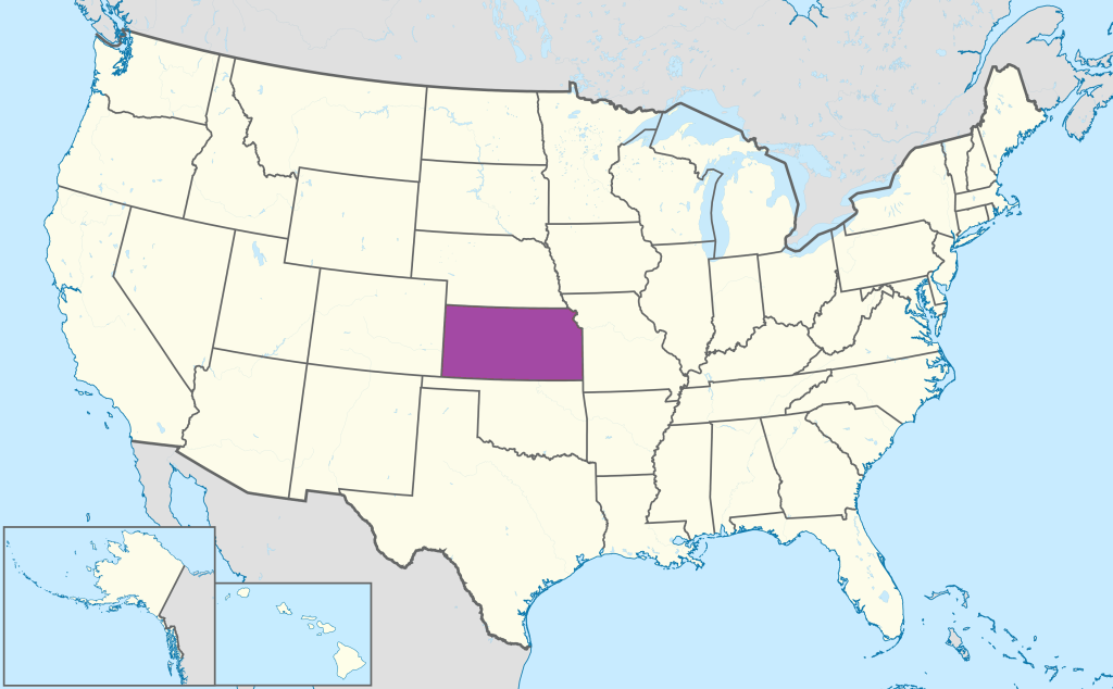 Mapa de ubicaci&oacute;n del estado de Iowa en Estados Unidos.