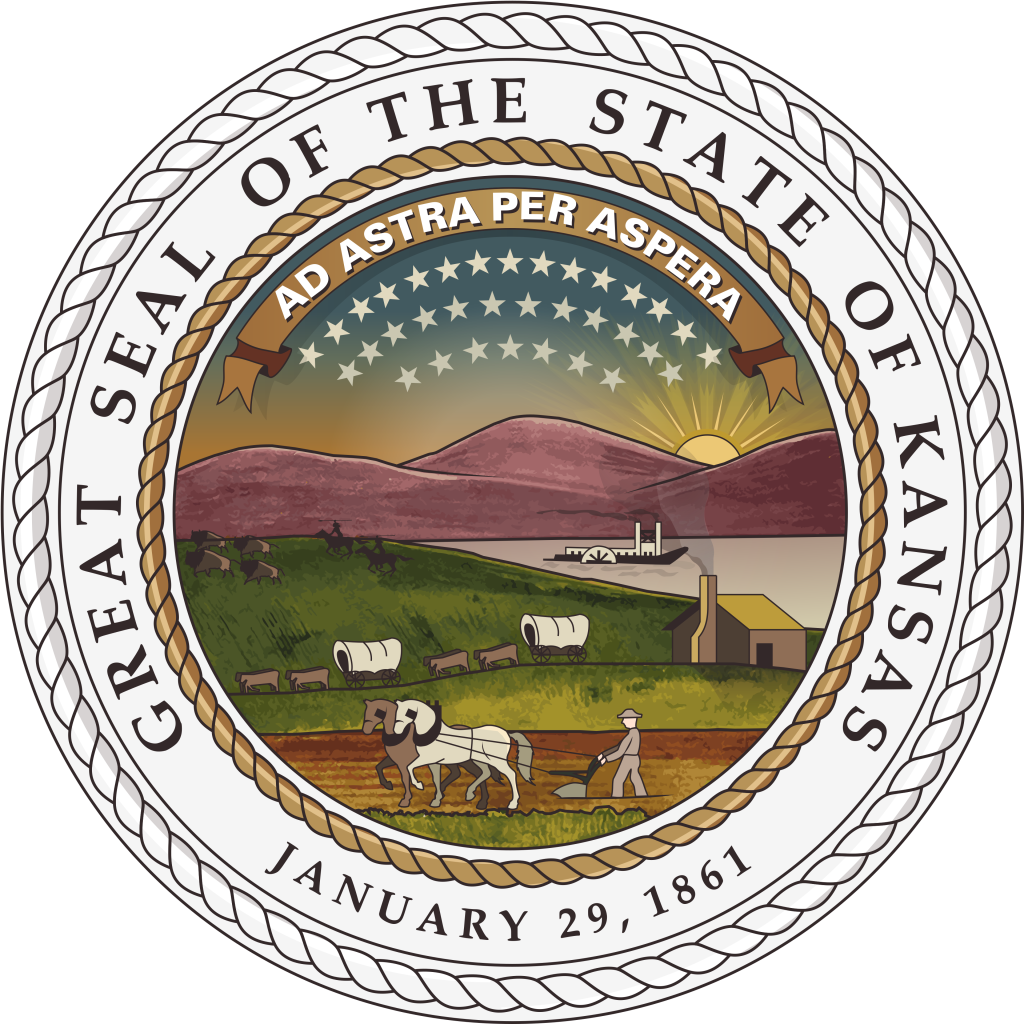 Gran sello del estado de Kansas.