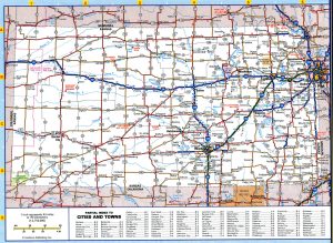 Mapa de carreteras del estado de Kansas