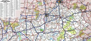 Mapa de carreteras del estado de Kentucky