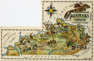 Mapa tur&iacute;stico pict&oacute;rico de Kentucky