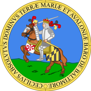 Anverso del gran sello del estado de Maryland.
