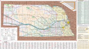 Mapa de Nebraska.
