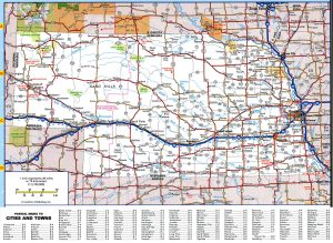 Mapa de carreteras del estado de Nebraska