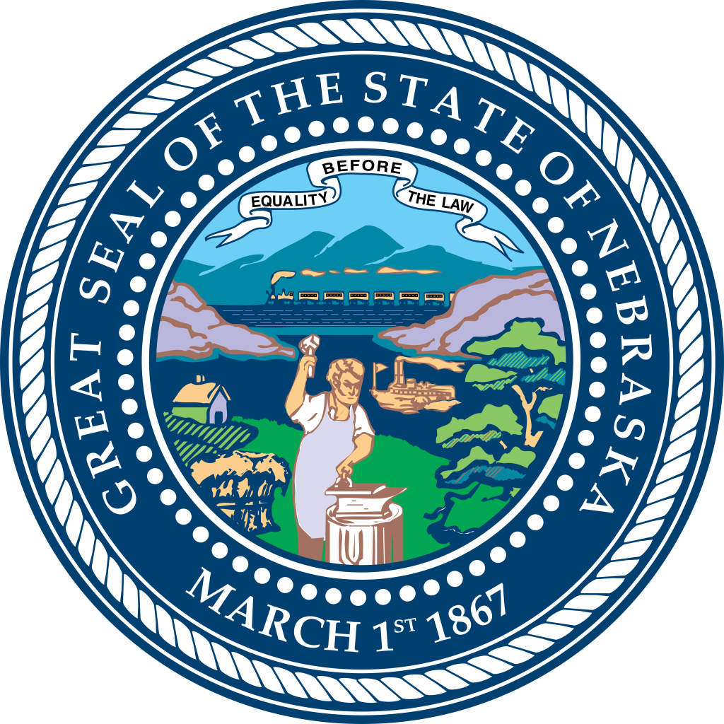 Gran sello del estado de Nebraska.