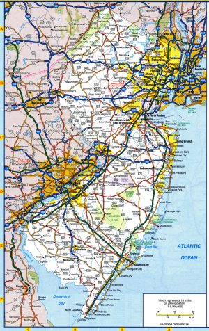 Mapa de carreteras del estado de Nueva Jersey