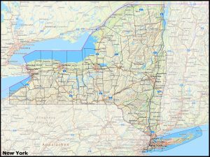 Mapa del estado de Nueva York