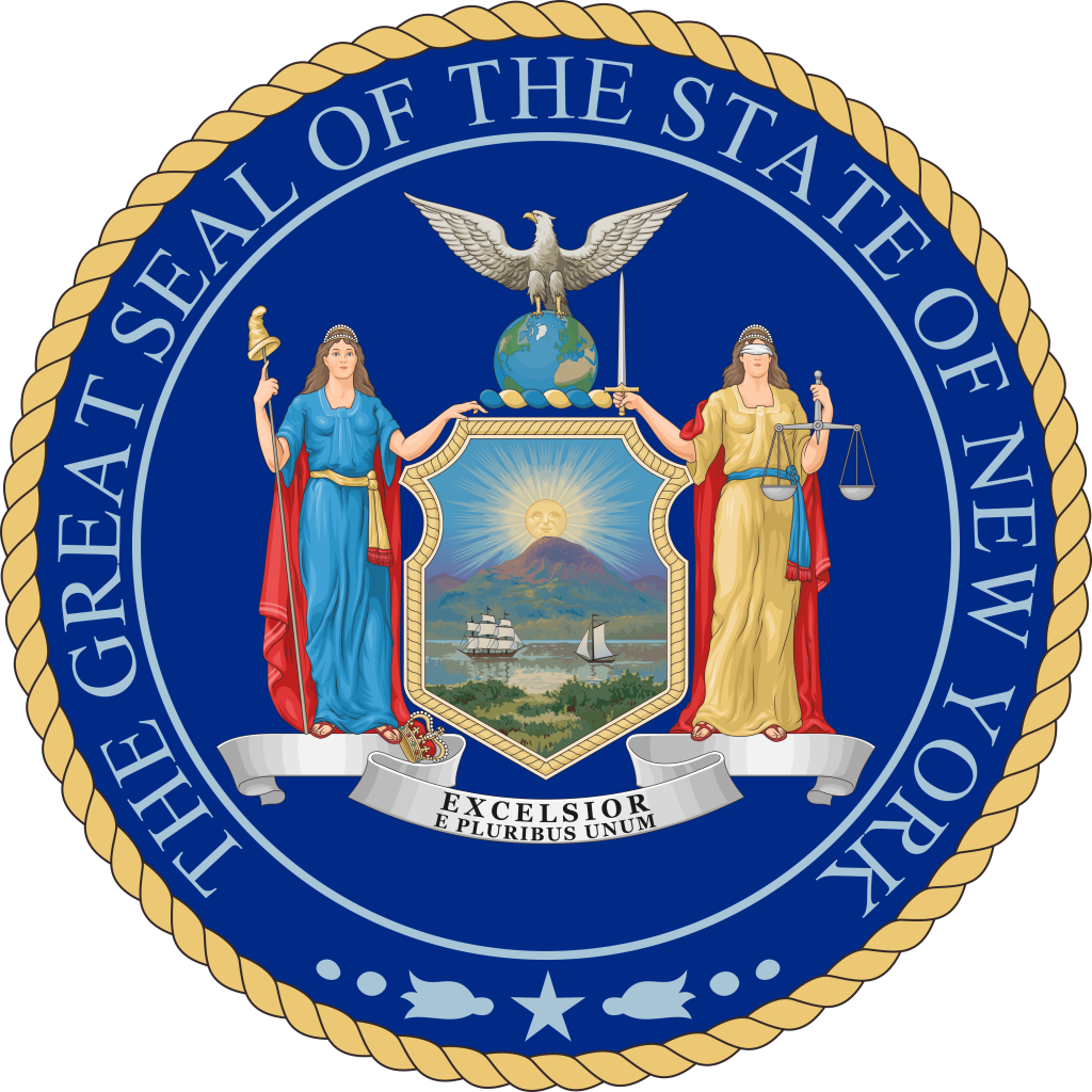 Gran sello del estado de Nueva York.