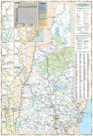 Mapa de carreteras del estado de Nuevo Hampshire